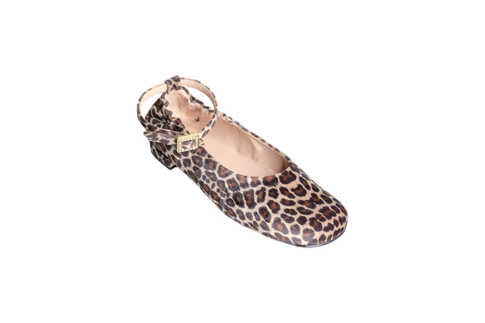 Lise ballerina in velluto con cinturino alla caviglia e fibbia in strass