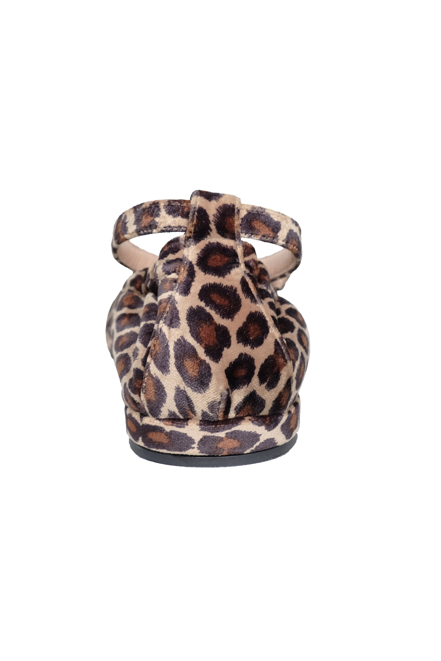 Lise ballerina in velluto con cinturino alla caviglia e fibbia in strass