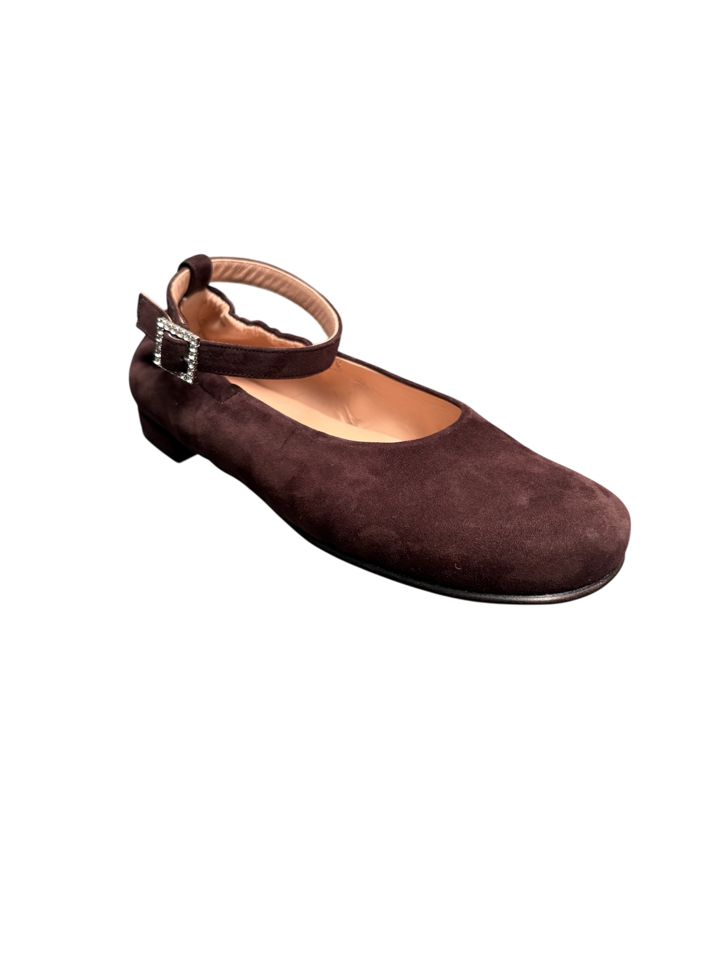 Lise ballerina con cinturino alla caviglia e fibbia in strass