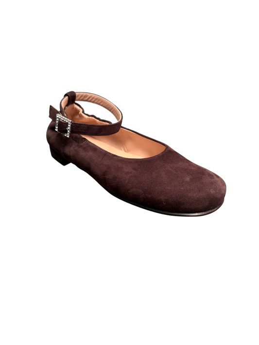 Lise ballerina con cinturino alla caviglia e fibbia in strass