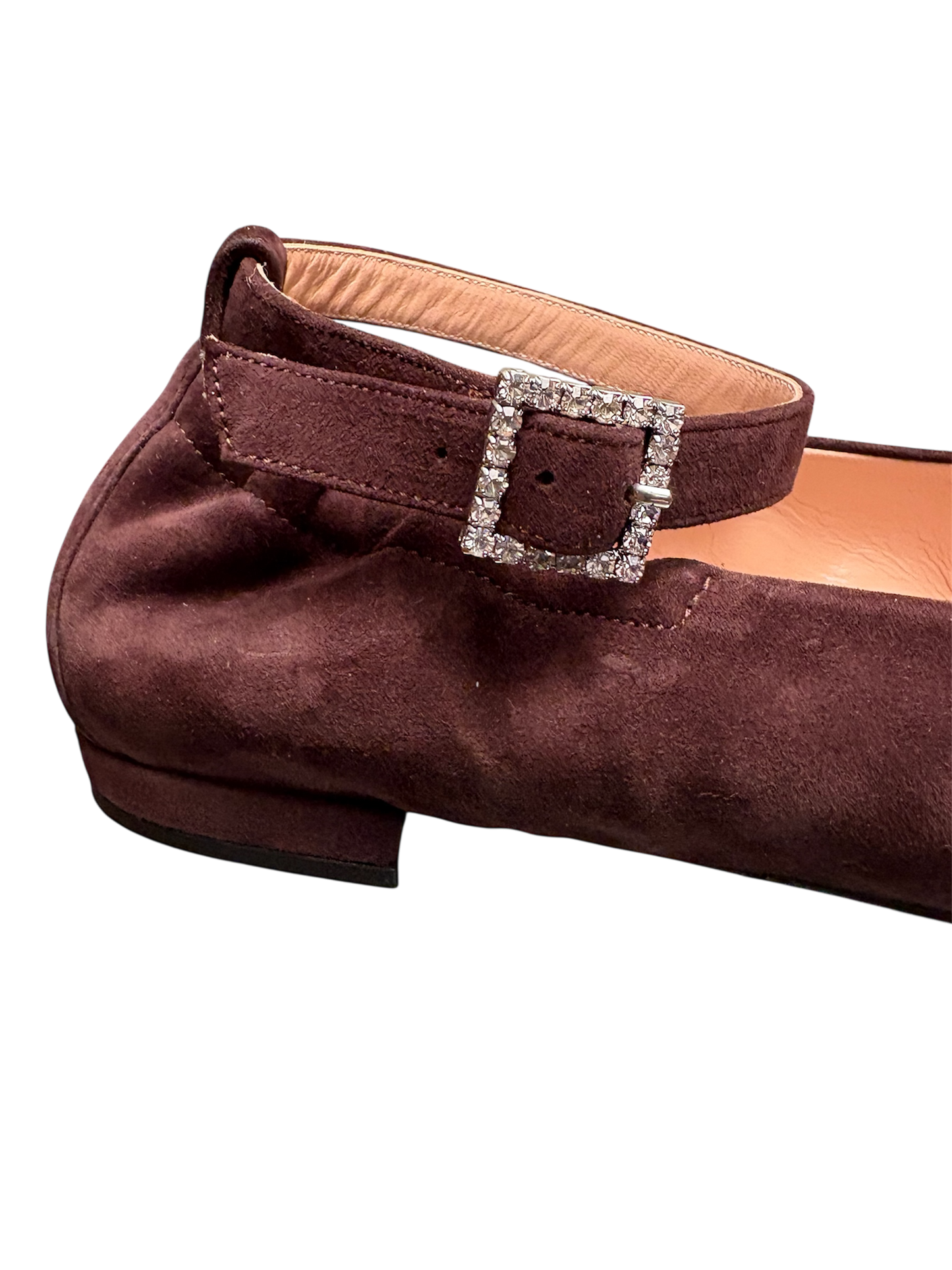 Lise ballerina con cinturino alla caviglia e fibbia in strass